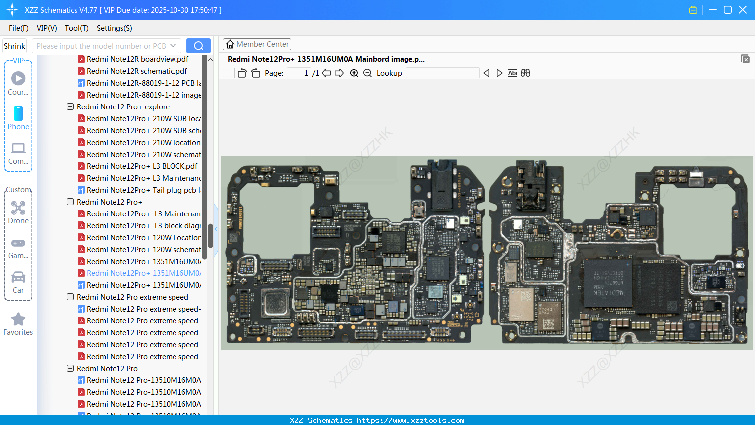 Xiaomi Redmi Note12Pro+ 1351M16UM0A Mainbord Image